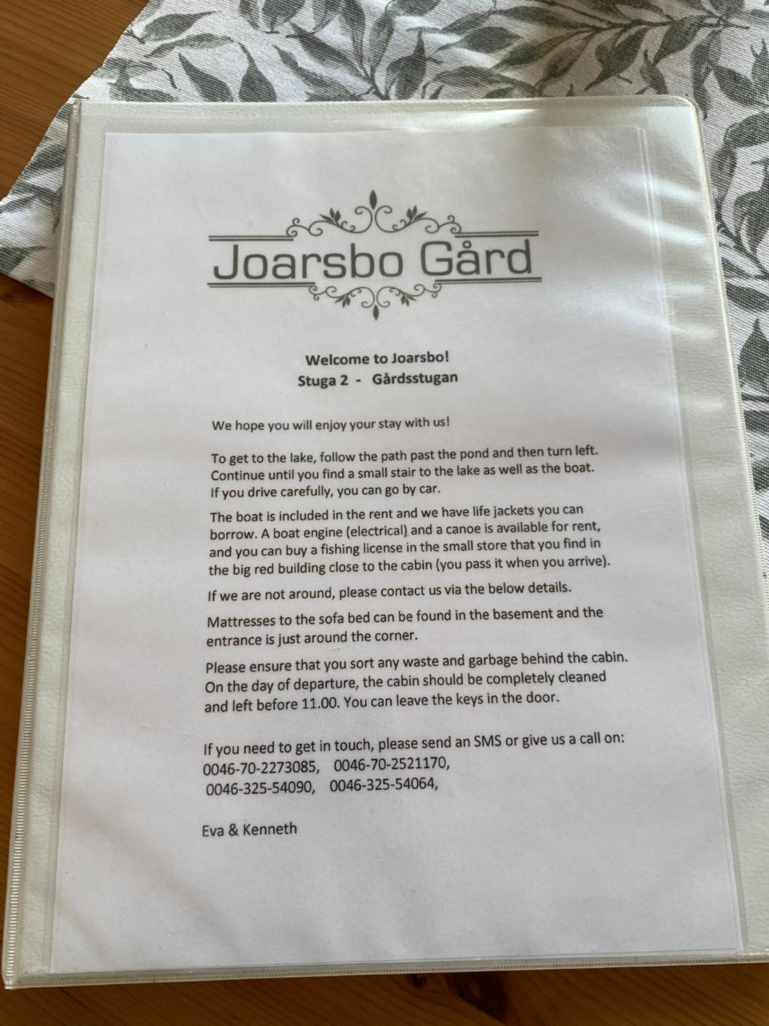 Joarsbo, Stuga 2, Gardsstugan Kalv Kültér fotó
